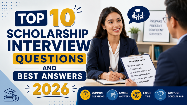 Top 10 Scholarship Interview Questions and Best Answers 2026